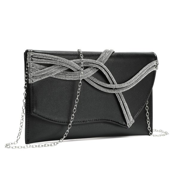 Envelope Clutch Handbag Medium Leather Foldover Clutch Purse Elegant :< - Picture 1 of 6